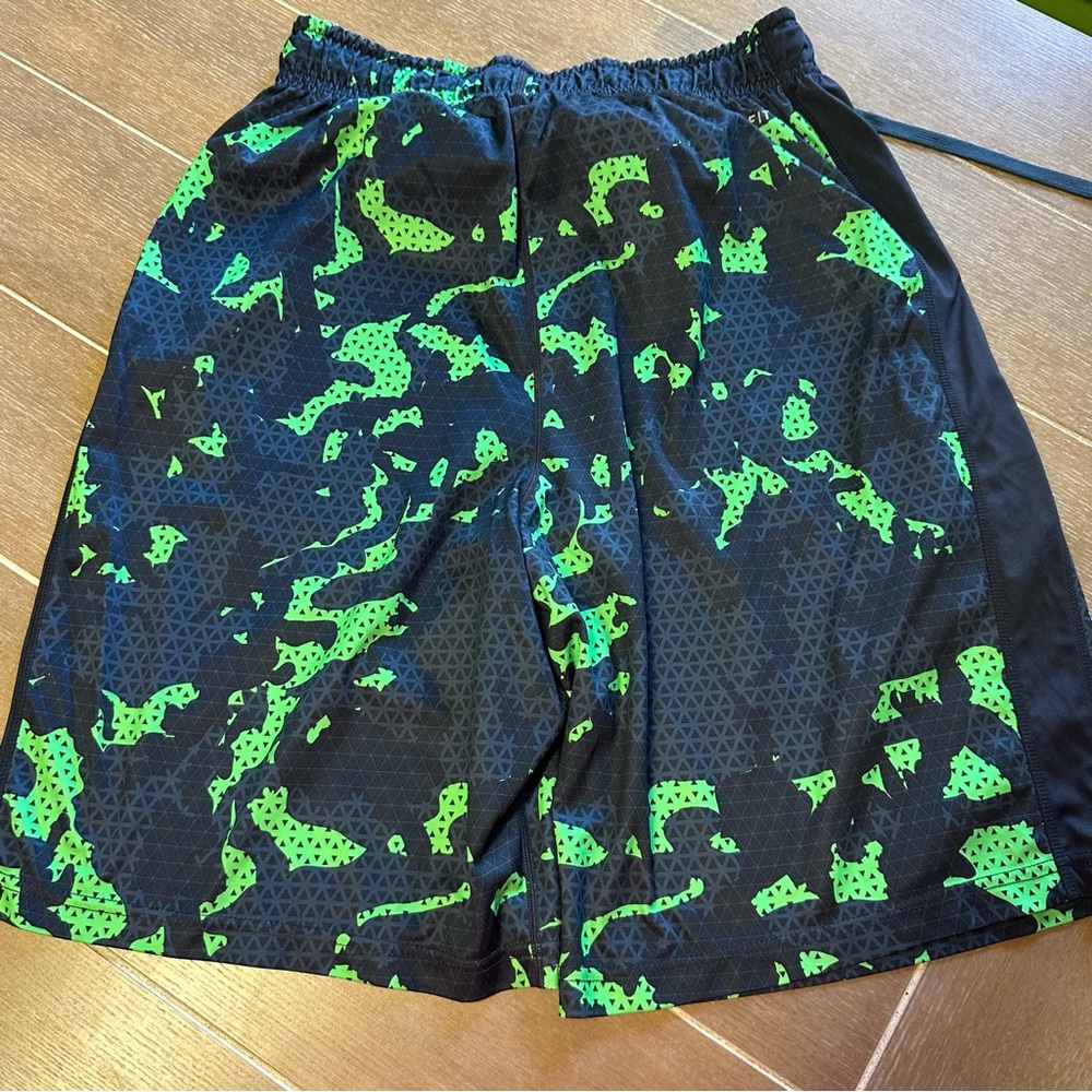 Nike Men's Athletic Shorts in Black and Neon Green